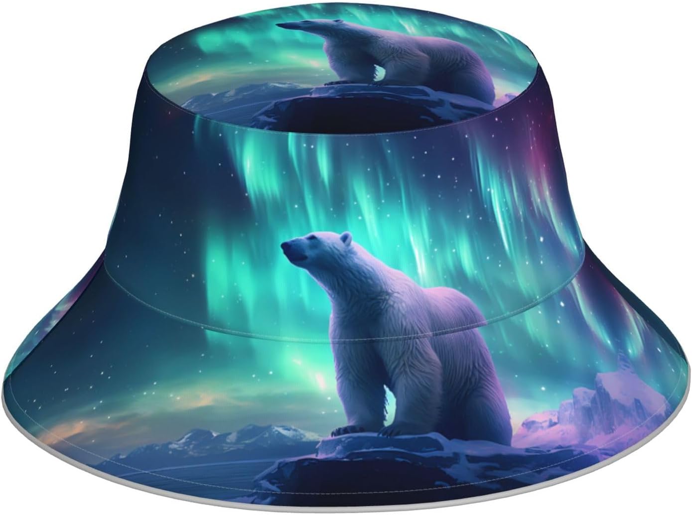Chapeau bob – à motifs, bandes réfléchissantes, pliable, noir